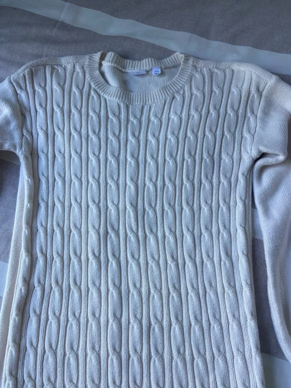 Like New GAP Girls Cream Cable Knit Sweater Dress Sz XXL